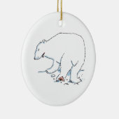 Polar Bear round ceramic ornament セラミックオーナメント (右)