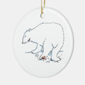 Polar Bear round ceramic ornament セラミックオーナメント (左)