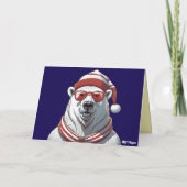 Polar Bear Santa Workshop Card カード (裏面)