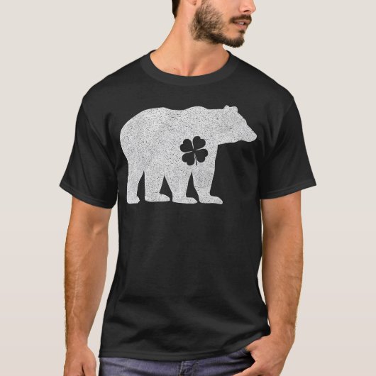 Polar Bear Shamrock Green St. Patrick's Irish Men Tシャツ (正面)