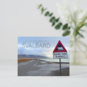 Polar Bear Sign in Longyearbyen, Svalbard Postgage ポストカード (スタンド正面)