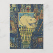 Polar Bear Skyscraper Surreal ポストカード (正面)