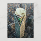 Polar Bear Skyscraper Surreal Scene ポストカード (正面)
