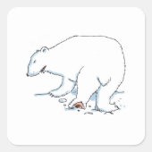 Polar Bear small square stickers sheet スクエアシール (正面)