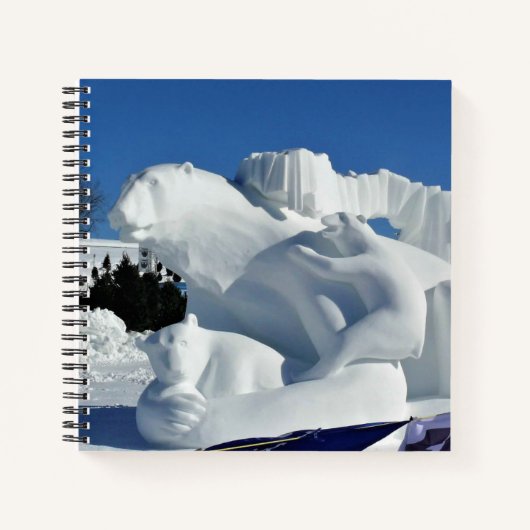 Polar Bear Snow Sculpture(カナダ、ケベック州) ノートブック (正面)