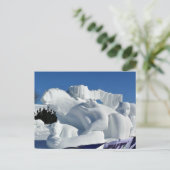 Polar Bear Snow Sculpture(カナダ、ケベック州) ポストカード (スタンド正面)