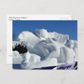 Polar Bear Snow Sculpture(カナダ、ケベック州) ポストカード (正面/裏面)