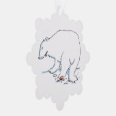 Polar Bear snowflake paper ornament オーナメントカード (右)