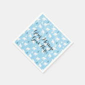 Polar Bear Snowflaksがあなたのメッセージを追加 スタンダードカクテルナプキン (角)