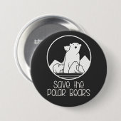 Polar Bear Supportボタン 缶バッジ (正面&裏面)