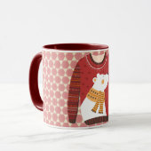Polar Bear Ugly Sweater Art Mug Cup マグカップ (正面左)