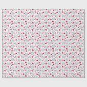 Polar Bear Valentine Gift Wrapping Paper - White ラッピングペーパー (フラット)