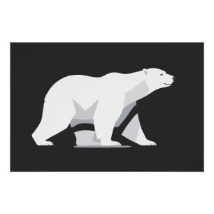 Polar Bear Vector Art Animal モダン Urban Graphic ポスター