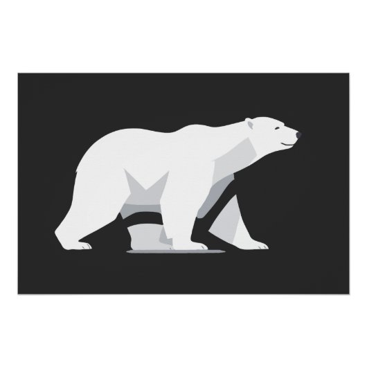 Polar Bear Vector Art Animal モダン Urban Graphic ポスター (正面)