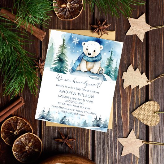 Polar bear winter baby shower budget