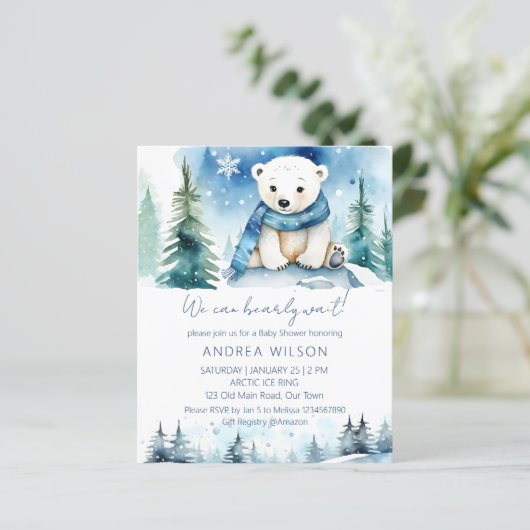 Polar bear winter baby shower budget (スタンド正面)