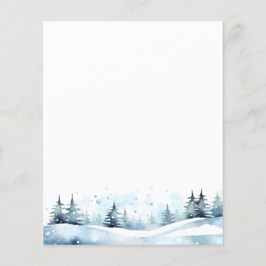 Polar bear winter baby shower budget (裏面)