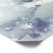 Polar Bear Winter Baby Shower Welcome ポスター (角)