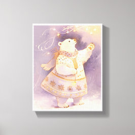 Polar Bear Winter Magic | Whimsical Nursery Art  キャンバスプリント