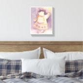 Polar Bear Winter Magic | Whimsical Nursery Art キャンバスプリント (インサイチュ (寝室))