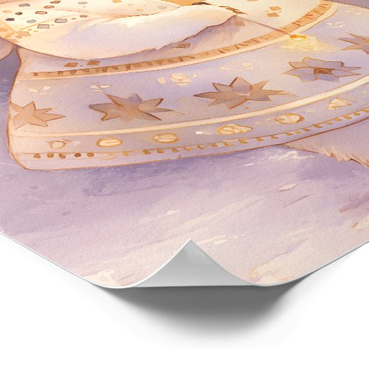 Polar Bear Winter Magic | Whimsical Nursery Art  ポスター (角)