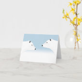 Polar Bearsグリーティングカード カード (黄色い花)