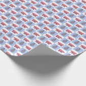 Polar Bears and Block Print Topiary Wrapping Paper ラッピングペーパー (角)