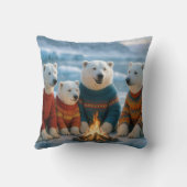 Polar Bears Around a Bonfire クッション (裏面)