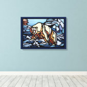 Polar Bear's Canadian 絵画 Wildlife Canvas Print キャンバスプリント (インサイチュ (ウッドフロア))