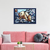 Polar Bear's Canadian 絵画 Wildlife Canvas Print キャンバスプリント (インサイチュ (リビング))
