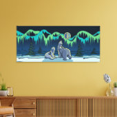 Polar Bear's Canadian 絵画 Wildlife Canvas Print キャンバスプリント (インサイチュ (リビング))