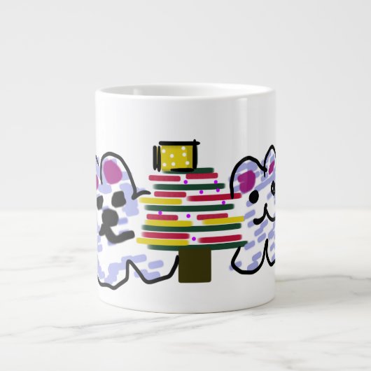 Polar bears Christmas  ジャンボコーヒーマグカップ (正面)
