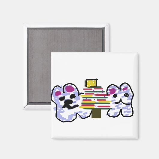Polar bears Christmas  マグネット (正面/裏面)