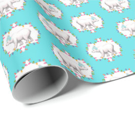 Polar Bears in Pom Pom Ski Hats Wrapping Paper ラッピングペーパー