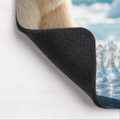 Polar Bears Playing Chess マウスパッド (コーナー)