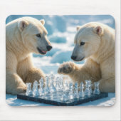 Polar Bears Playing Chess マウスパッド (正面)