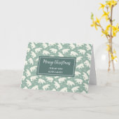 Polar Bears Son & Family Merry Christmas カード (黄色い花)