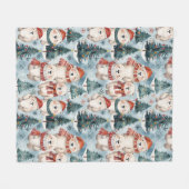 Polar Bears Winter Fleece Blanket | Hats & Scarves フリースブランケット (正面(横))