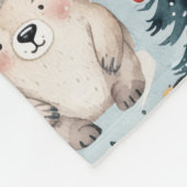 Polar Bears Winter Fleece Blanket | Hats & Scarves フリースブランケット (角)