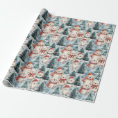 Polar Bears with Hats & Scarves Wrapping Paper ラッピングペーパー (アンロールド)