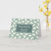 Polar Beesいとこと家族メリークリスマス カード (黄色い花)