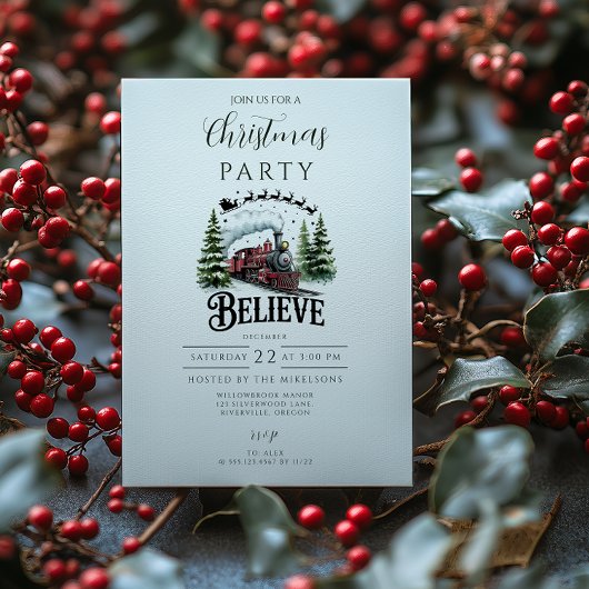 Polar Express Christmas 招待状