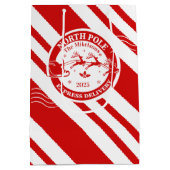 Polar Express Christmas Ticket ミディアムペーパーバッグ (裏面)