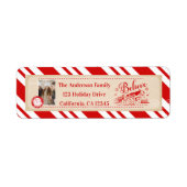 Polar Express Christmas Ticket Adress ラベル (正面)