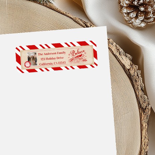 Polar Express Christmas Ticket Adress ラベル