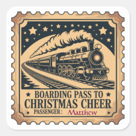 Polar Express Ticket Stamp Sticker スクエアシール