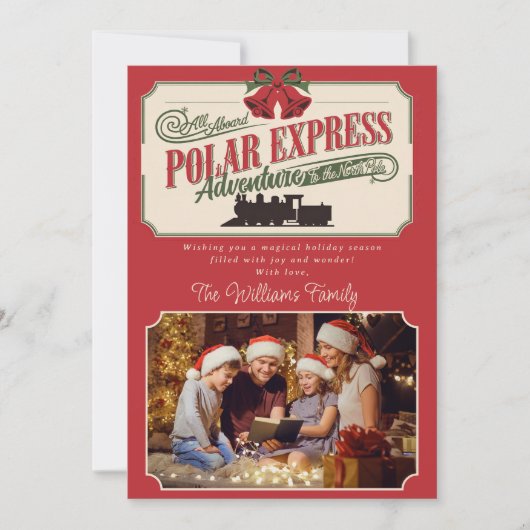 Polar Express Train Adventure Believe In Christmas シーズンカード (正面)