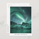 Polar Lightsノルウェーはがき ポストカード (正面/裏面)