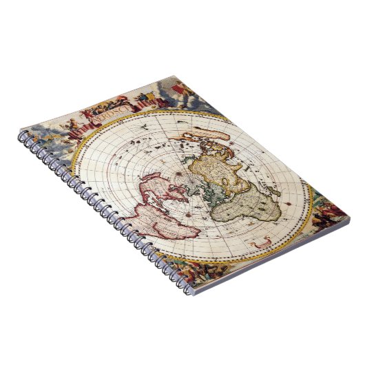 Polar Projection World Map Notebook ノートブック (右側)