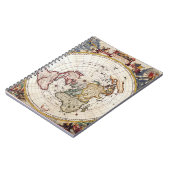 Polar Projection World Map Notebook ノートブック (左側)